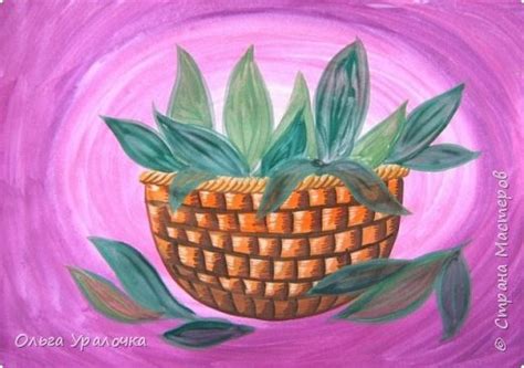 Рисуем ландыши в корзине