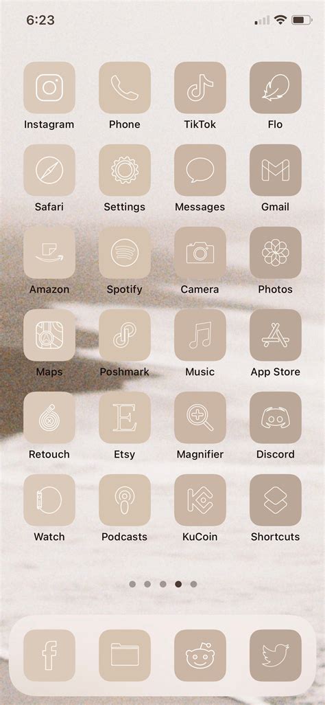 Nude Neutral App Icon Pack Ios Ios Warm Beige Etsy