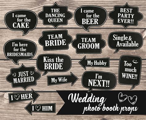 Printable Photo Booth Props Wedding at Isla Adelaida blog