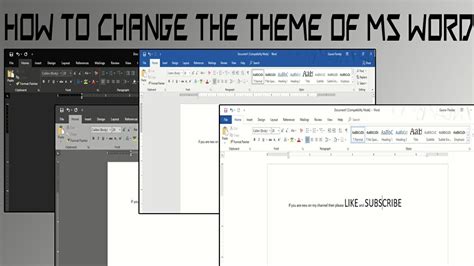How To Change Theme In Microsoft Word 2019 Microsoft Word Youtube