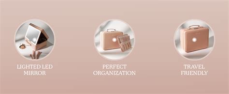 Amazon Vanity Planet Travel Makeup Bag Baia Nude Hard Shell