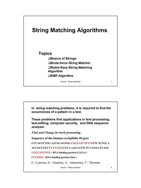 String Matching Algorithms - Crystal