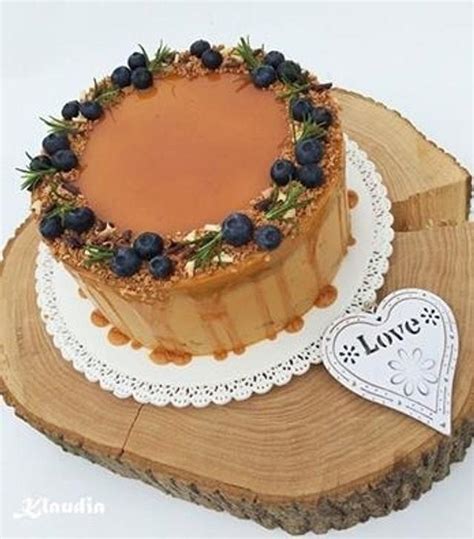 Naked Cake With Blueberries Decorated Cake By CakesDecor