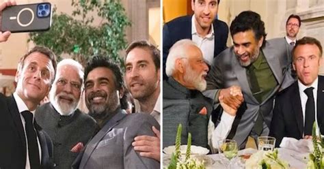 R Madhavan Poses With Pm Modi And French President Emmanuel Macron Expresses His Delight