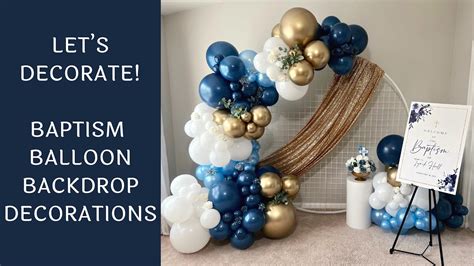 Navy Blue Baptism Christening Balloon Backdrop Time Lapse Setup YouTube