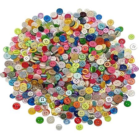 Amazon Greentime 1500 Pcs Round Resin Buttons Mixed Color Assorted