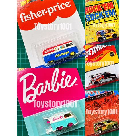 Ready Stock Hot Wheels Volkswagen T1 Panel Bus Barbie Kool Kombi Rock D Livery Chevy Astro Van