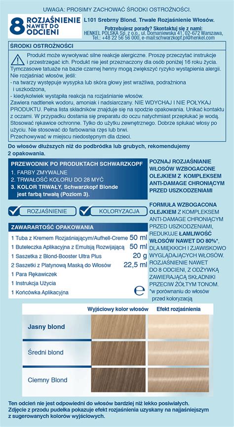 SCHWARZKOPF BLONDE farba do włosów L Silver Blonde szt Drogeria Rossmann pl