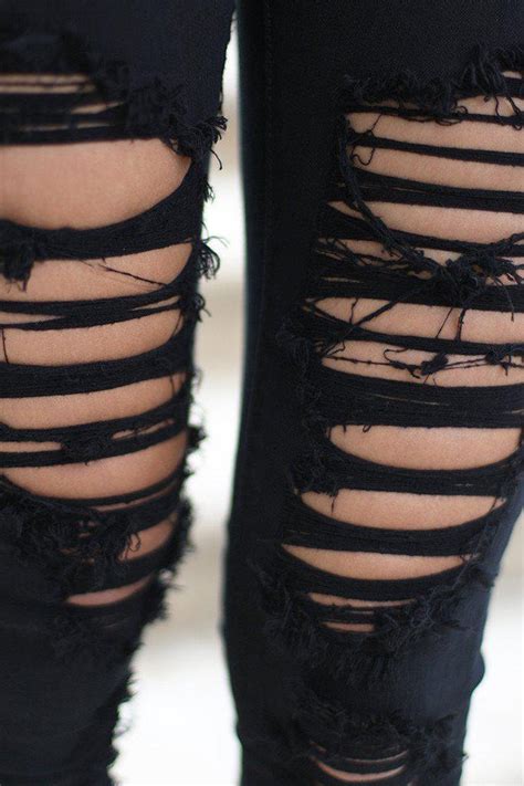 Black Super Destroyed Skinny Jeans | Destroyed Jeans – Saved by the Dress