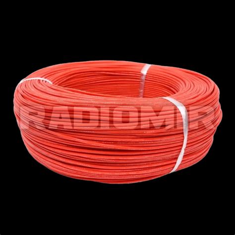 Провод 22 AWG медный многожильный в силиконовой изоляции, красный (ID ...