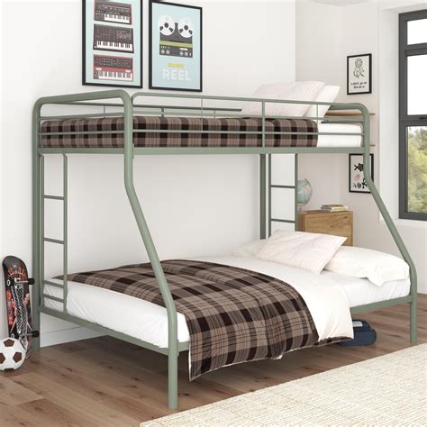 Dhp Dusty Twin Over Full Metal Bunk Bed With Secured Ladders Sage