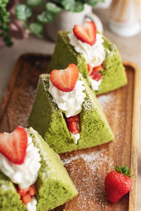 Matcha Chiffon Cake Sandwiches Teak Thyme