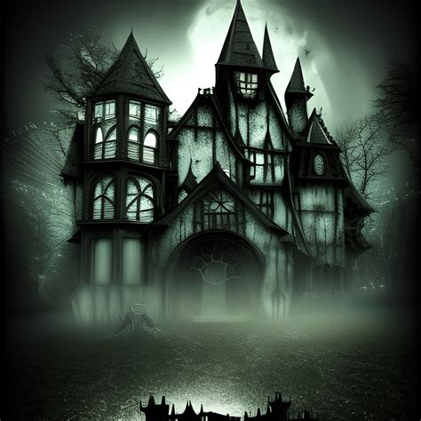 Spooky 3D Haunted Castle Graphic · Creative Fabrica