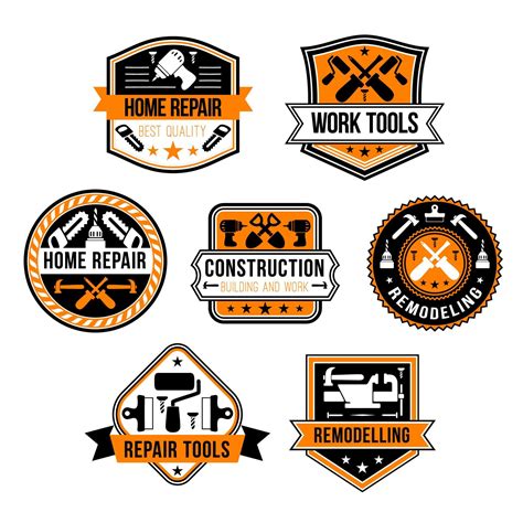 Vector Work Tools For Home Repair Icons Set Vector Art At Vecteezy