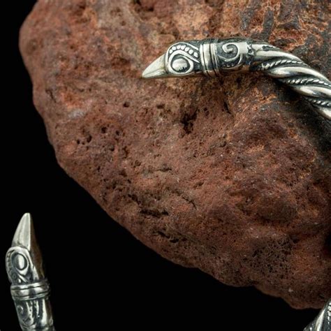 Viking Raven Bracelet Mammen Style Sterling Silver Viking Art Style