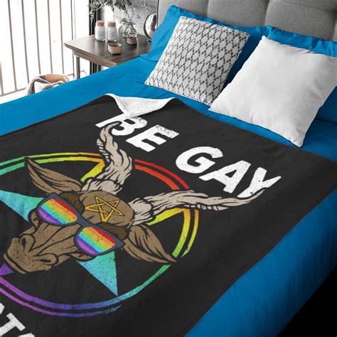 Lgbt Pride Satanic Gay Pride Baphomet Hail Satan Occult Pentagram Baby Blankets Sold By