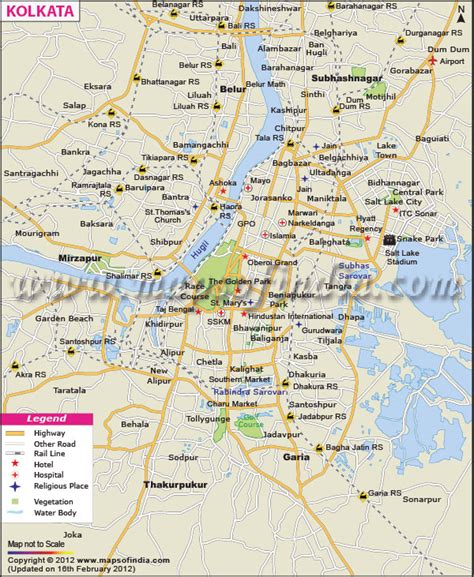 Calcutta Map - India