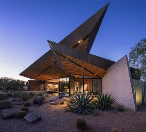 Contemporary Rammed Earth House Takes In Camelback Mountain From Every