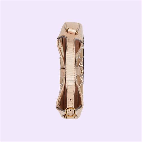 Jackie 1961 Mini Crystal Gg Lizard Bag In Pink Precious Skins Gucci® Si