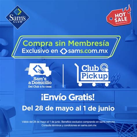 Promoción Sams Club Hot Sale 2020 compra sin membresía del 28 de mayo al 1 de junio