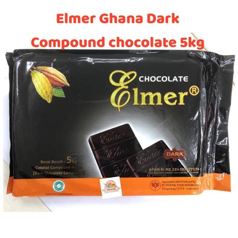 Jual Coklat Elmer Dark Ghana 5kg Compound Chocolae DCC Coklat Blok