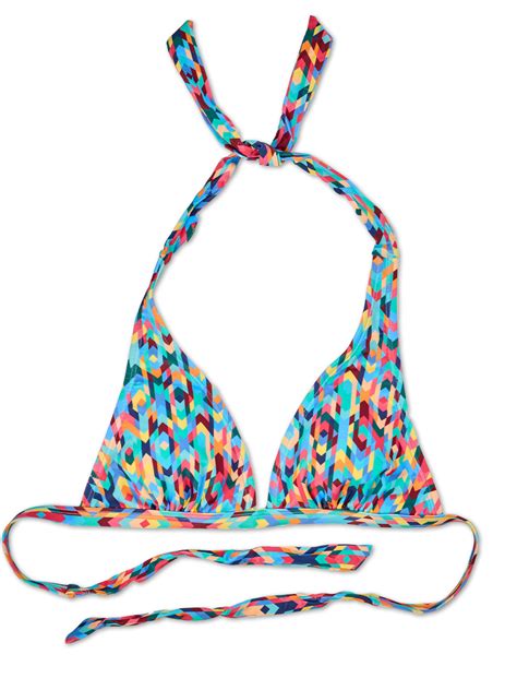 Vrolijke bikini top Kleurijk mozaïek Dedoles