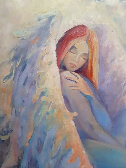 Angel Art Naked Women Wings Art Nude Oil Painting Ukraine Art Erotic Art Unigue Painting