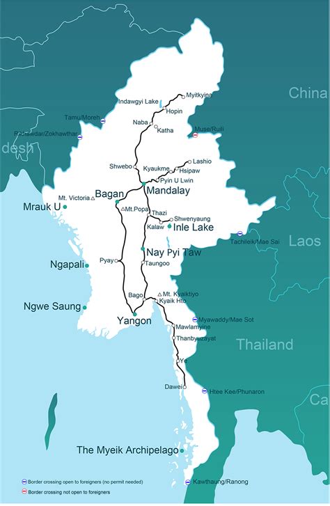 Myanmar Railway Map