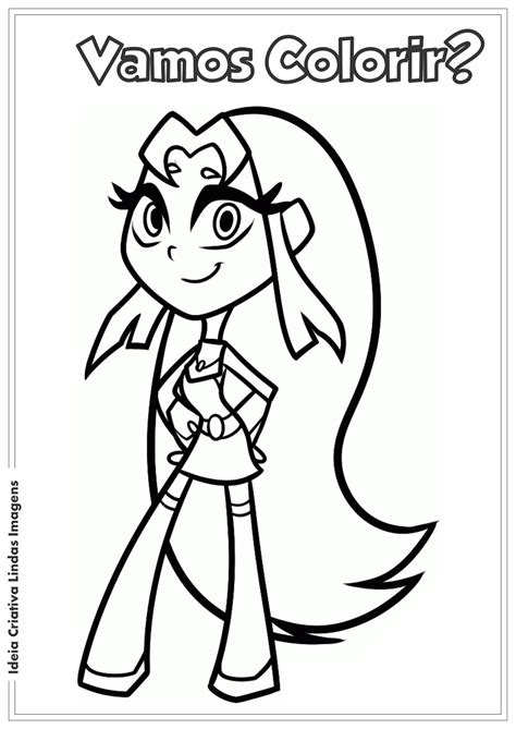 Jovens Titãs em Ação! - Estelar desenho pra colorir