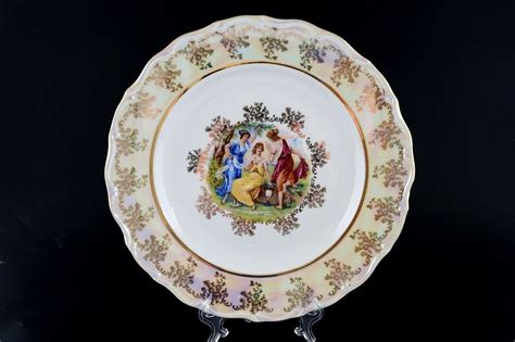 Набор десертных тарелок 17 см перламутровая мадонна с ярким рисунком