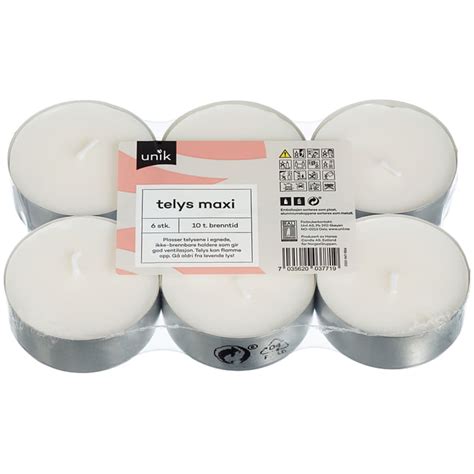 telys hvit store  stk unik menyno