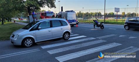 Wypadek z udziałem samochodu osobowego i jednośladu na DK 94 w