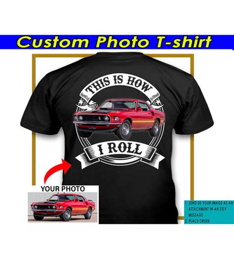 Funny Classic Vintage Car Hot Rod Gift Personalized Photo T Shirt