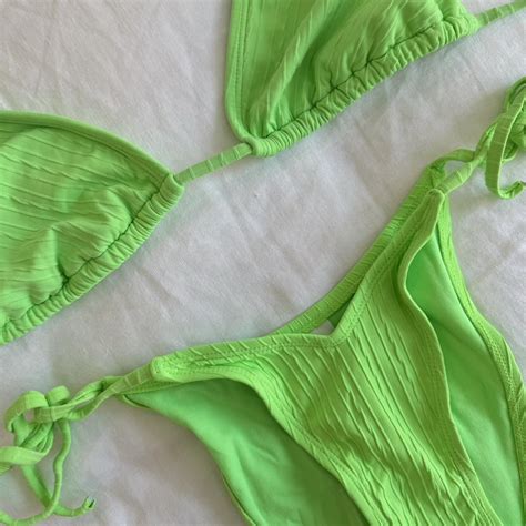 Neon Green Bikini Set Size Small Brand Xhilaration Depop