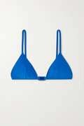 Blue Plexi Shine Embellished Triangle Bikini Top ERES NET A PORTER
