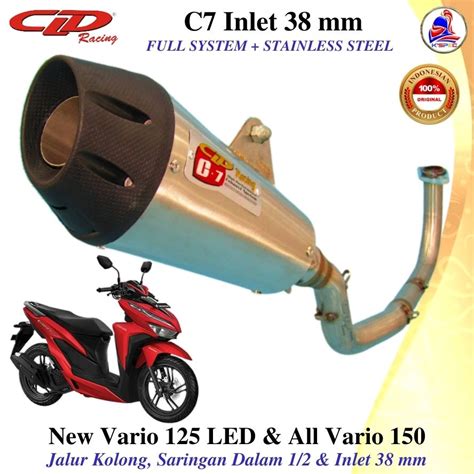 Jual Knalpot CLD Racing Type C7 In 38 Mm Kolong NEW VARIO 125 LED ALL