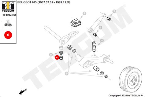 TEDGUM TED97618 ZESTAW NAPRAWCZY BELKI ZAWIESZENIA TYŁ CITROEN