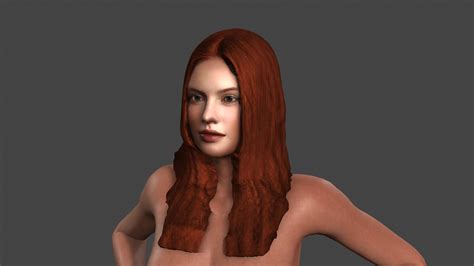 Beautiful Naked Woman Rigged D Model Blender Market