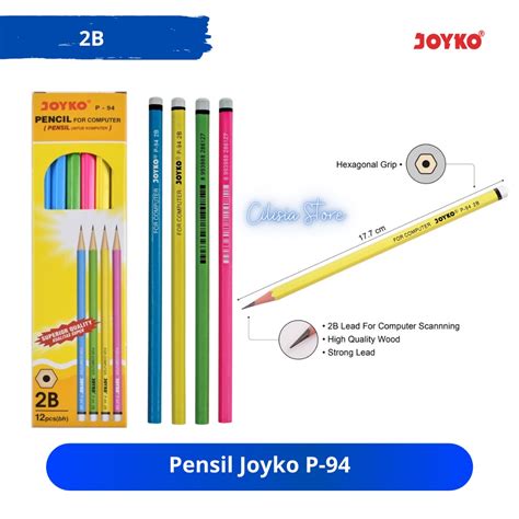 Jual Pensil 2B Joyko P 94 Pensil Kayu Pencil 2B BOX Isi 12 PCS