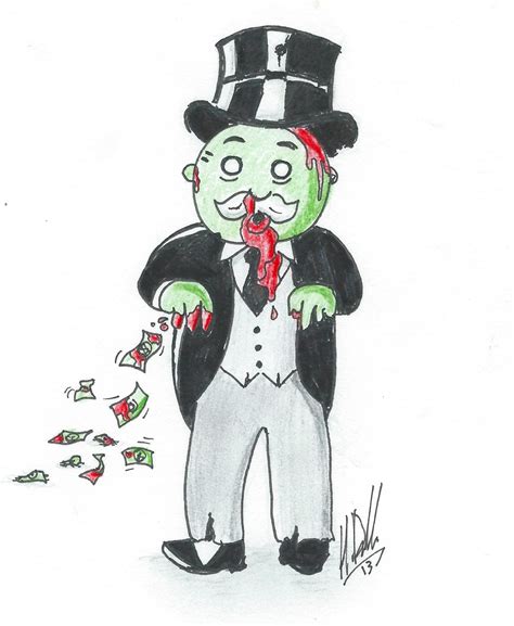 Zombie Rich Uncle Pennybags (Mr. Monopoly) by DrZombeh on DeviantArt