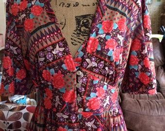 Vintage S Nightgown Lingerie Pale Blue Luxite Label Flower