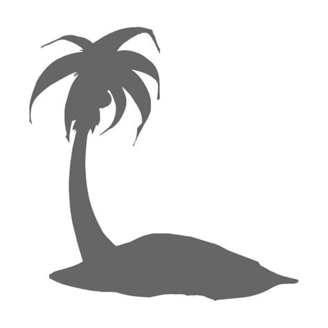 Palm Tree Beach Stencil