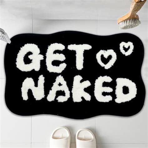 Amazon Qleewei Get Naked Bath Mat Fun Bathroom Rugs Soft Non Slip Cute Bath Rugs Funny