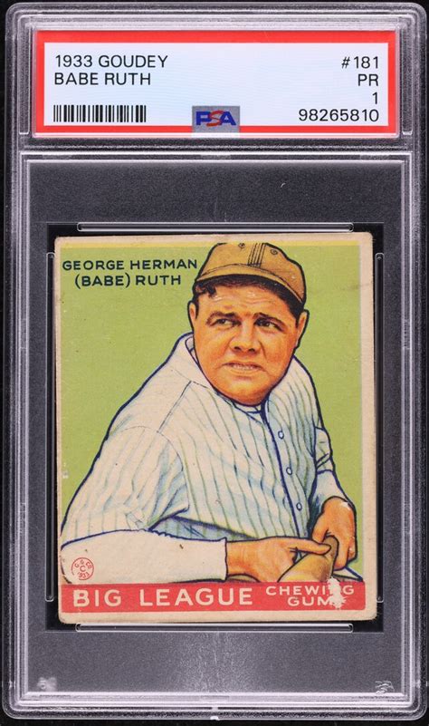 Goudey Babe Ruth Psa Pr On Fanatics Collect
