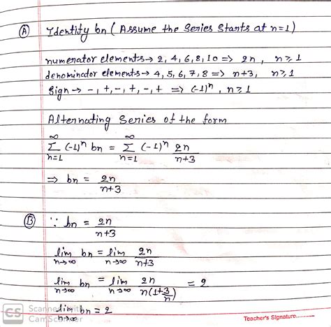 [Solved] Test the series for convergence or divergence using the