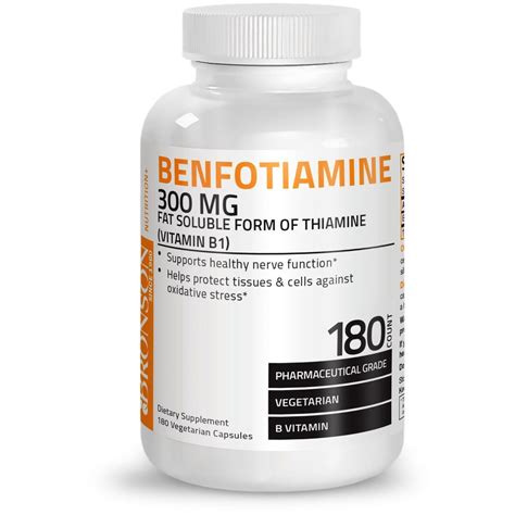 Bronson Benfotiamine Thiamine Vegetarian | Vitamins & Supplements ...