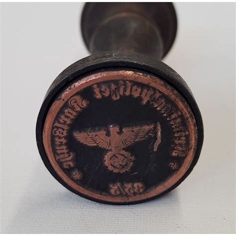 German Ww2 Wood Handle Ink Stamp Warstuffcom
