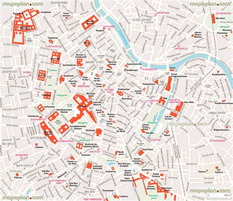vienna top tourist attractions map vienna austria virtual map