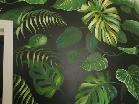 Монстера рисунок на стене - фото и картинки abrakadabra.fun