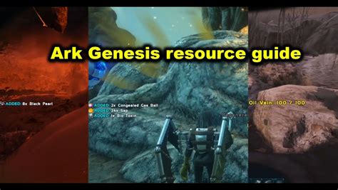 Ark Genesis Resource Guide Black Pearls Oil Gems Etc Youtube